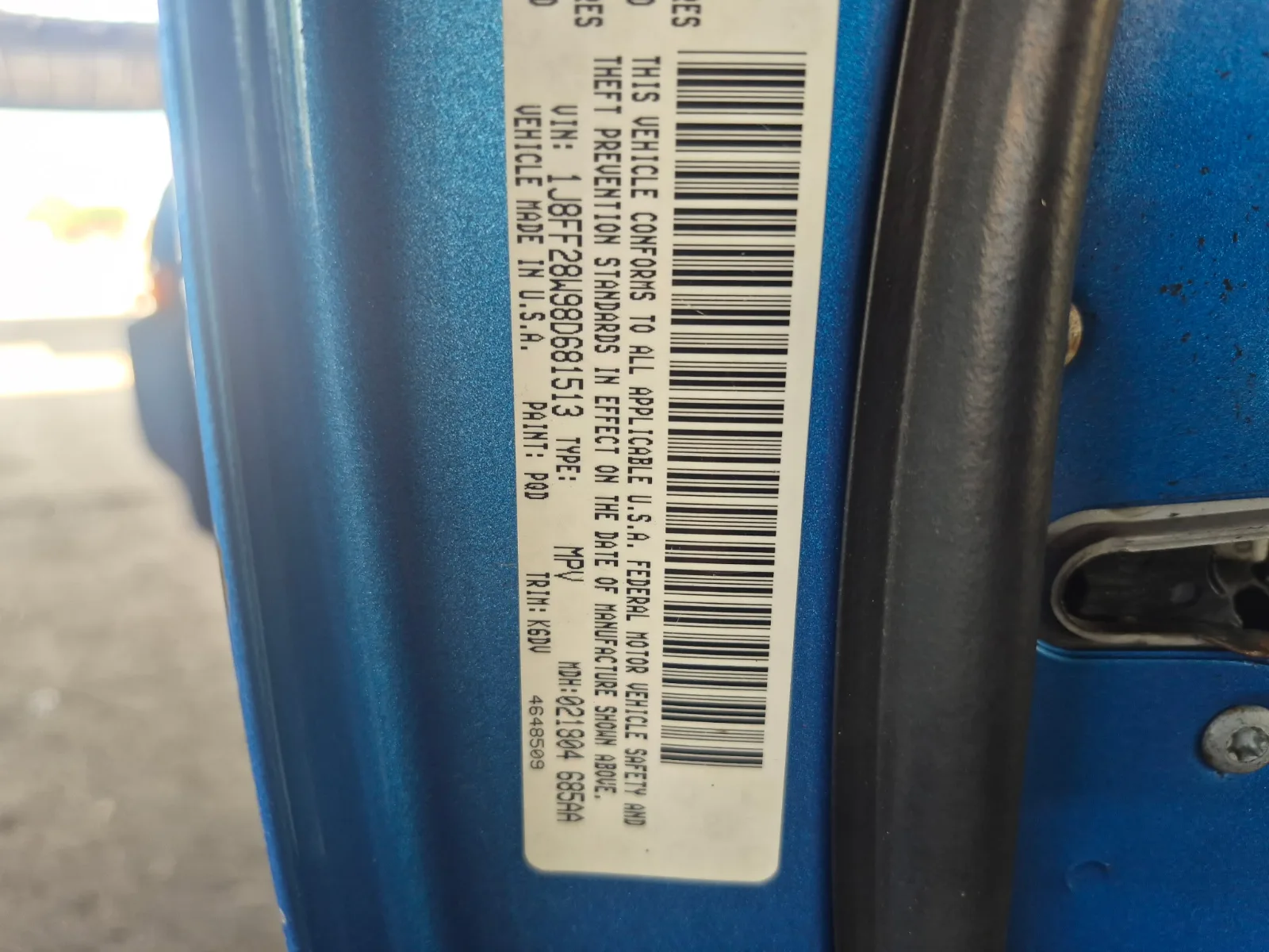 2008 JEEP Patriot donor car — photo 1 photo 2